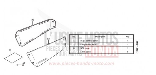 KIT,PANEL R/L PANNIER(PAINT) *R381C* NSS750R de 2024